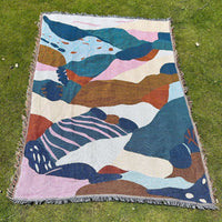 Outdoor Camping Rugs Bohemian Ethnic Style Picnic Mat